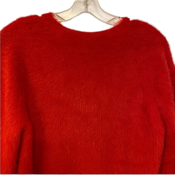 kate spade cortland mainline crewneck sweater Red XS fuzzy holidays Christmas - Picture 13 of 15